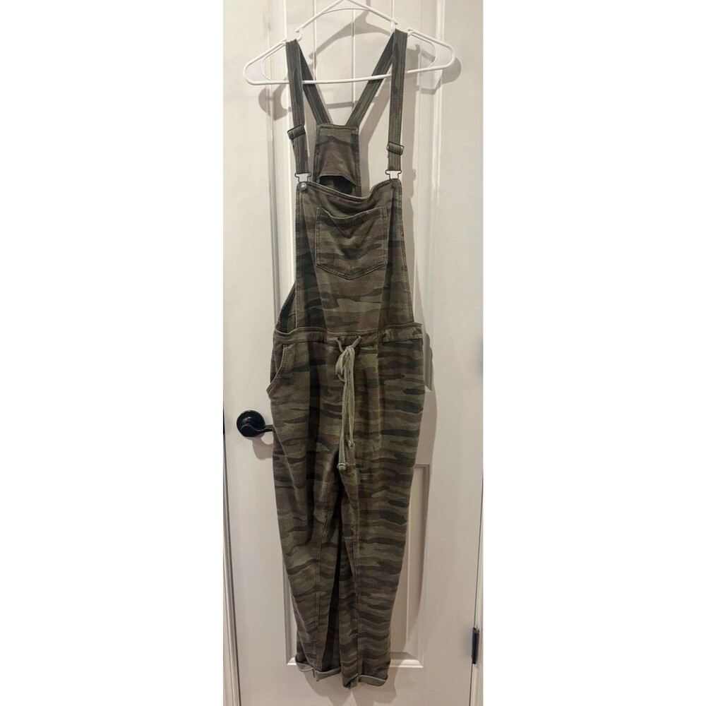 Wallflowers Camo Overalls Size medium With Adjustable Straps And Tie Waist